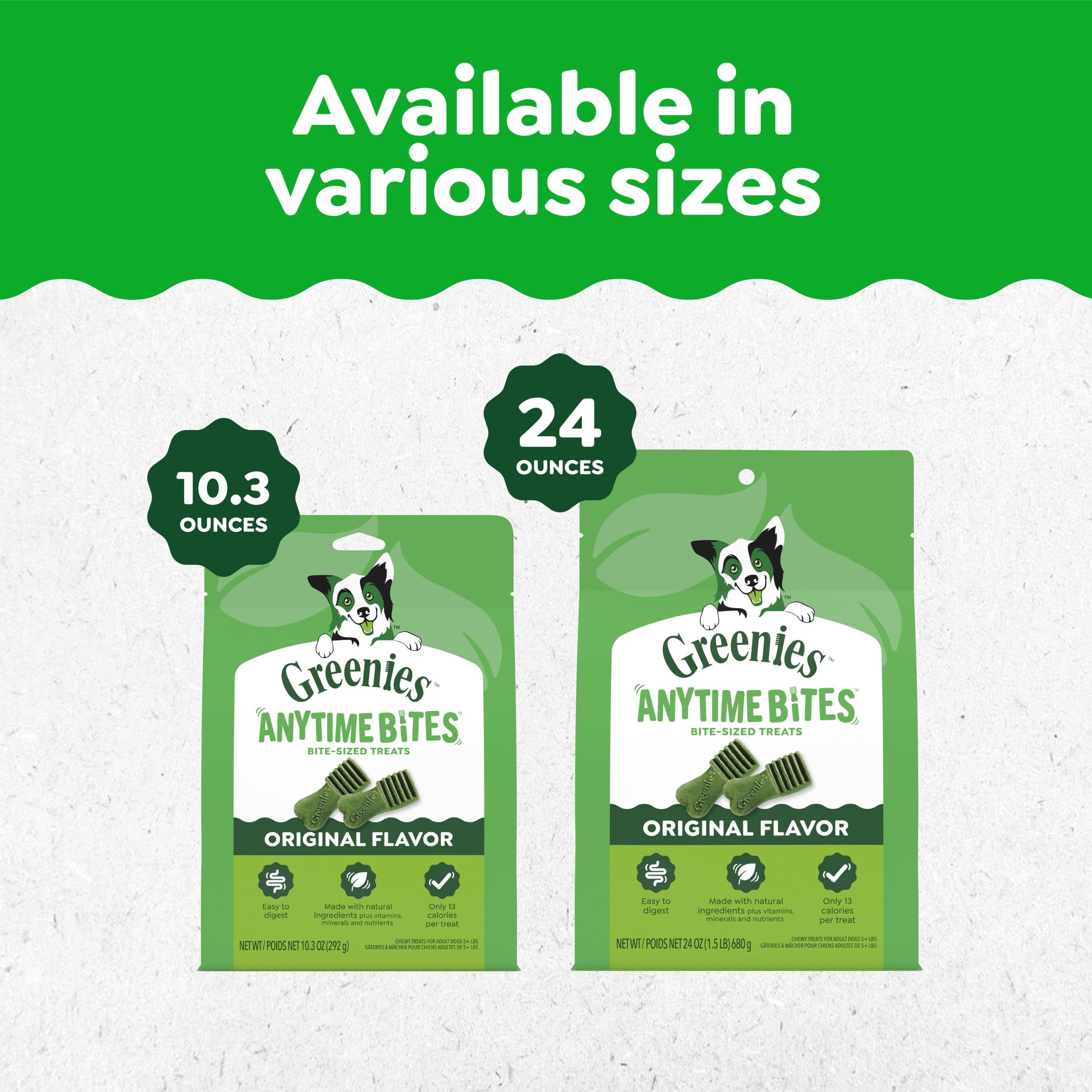 Greenies Anytime Bites Dog Treats, Original Flavor, Dog Training Treats, 10.3 oz. Bag - Image 7