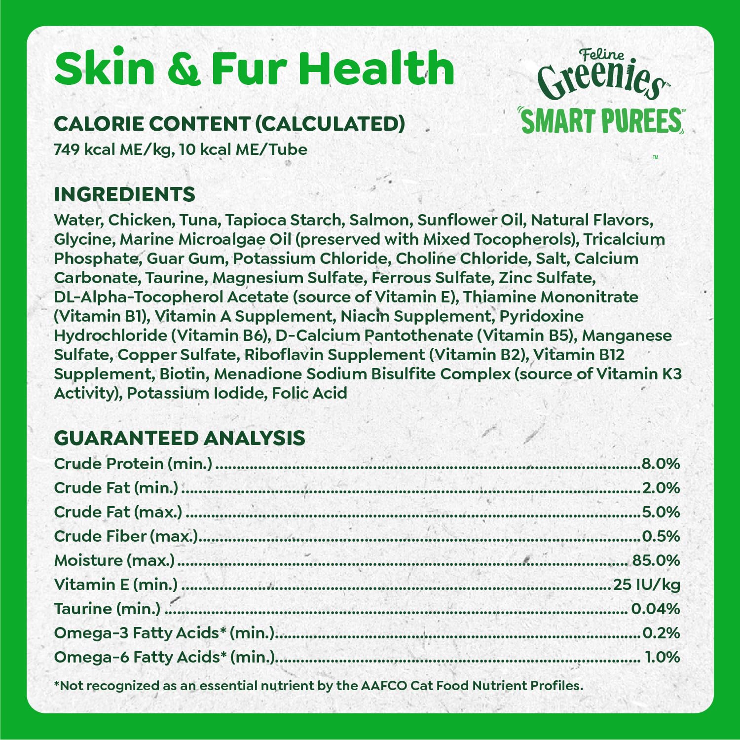 Greenies Feline Smart Purees Skin & Fur Health Lickable Cat Treats with Real Salmon, 0.49 oz. Tubes, 20 Count - Image 6