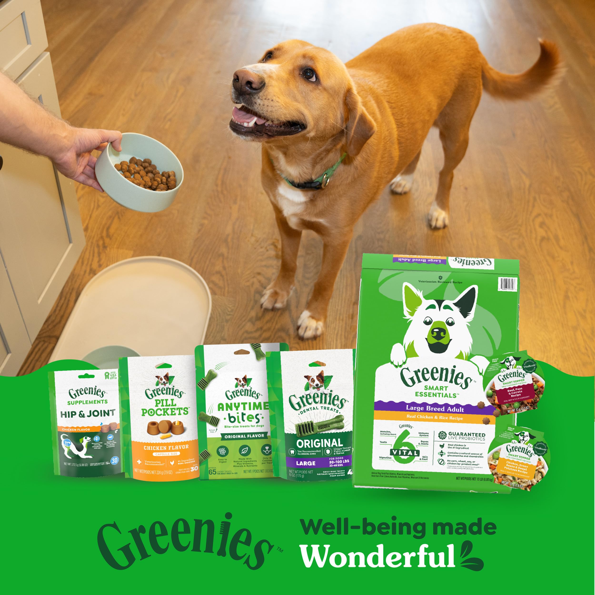 Greenies Smart Essentials Large Breed Adult High Protein Dry Dog Food Real Chicken & Rice Recipe, 15 lb. Bag - Image 13