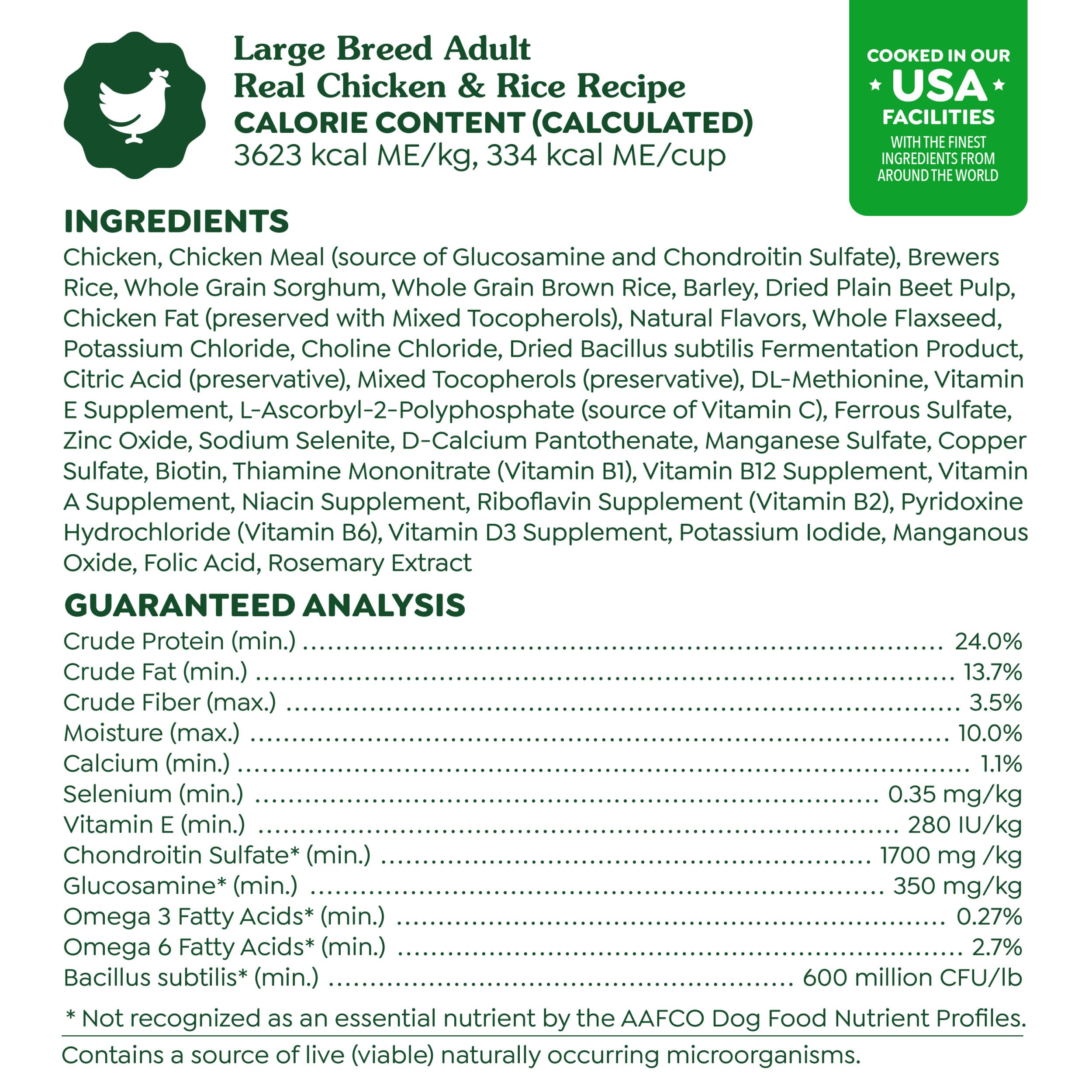 Greenies Smart Essentials Large Breed Adult High Protein Dry Dog Food Real Chicken & Rice Recipe, 15 lb. Bag - Image 6