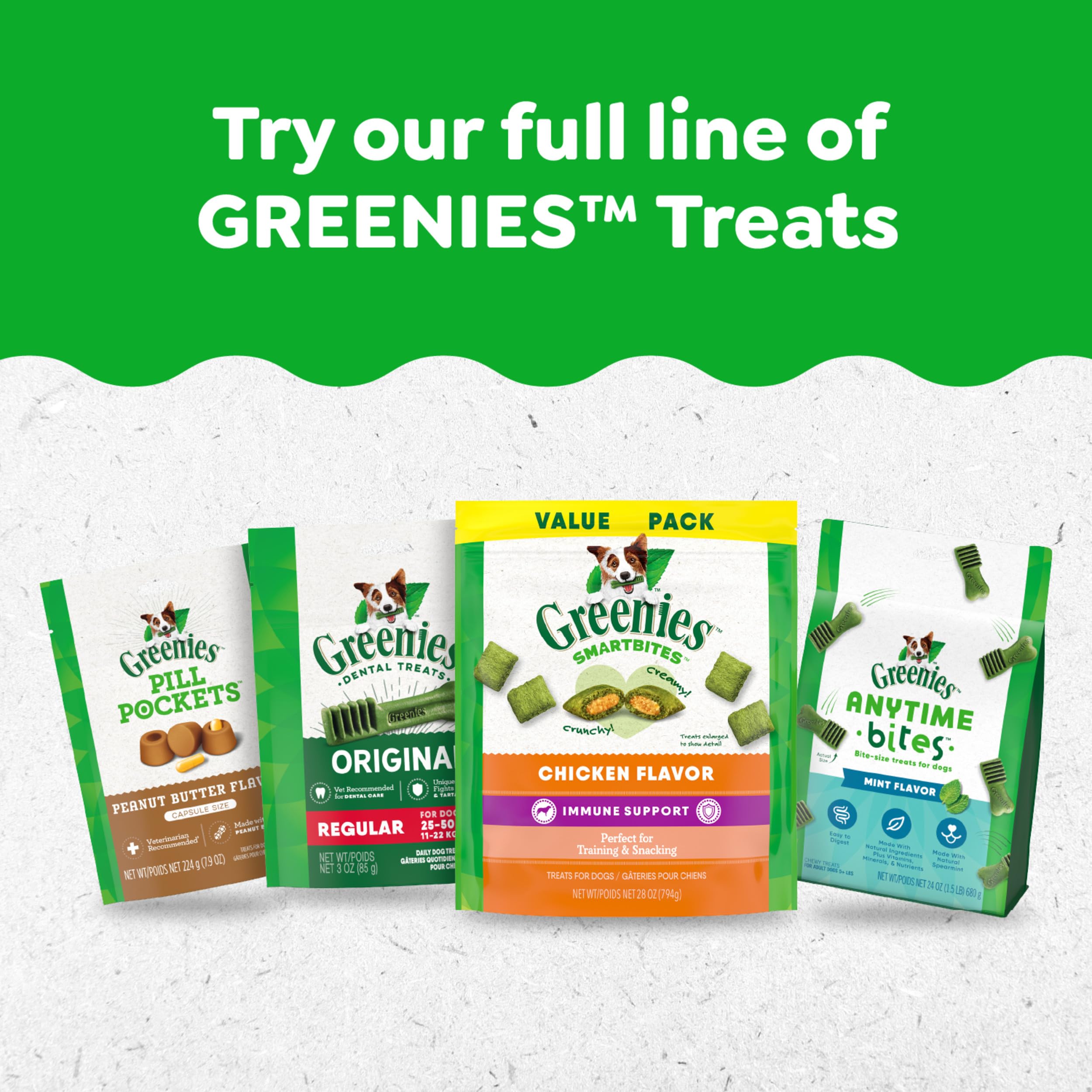 Greenies Smartbites Soft Dog Treats, Dog Immune Support Crunchy & Soft, Chicken Flavor, 28 oz. Pack - Image 11