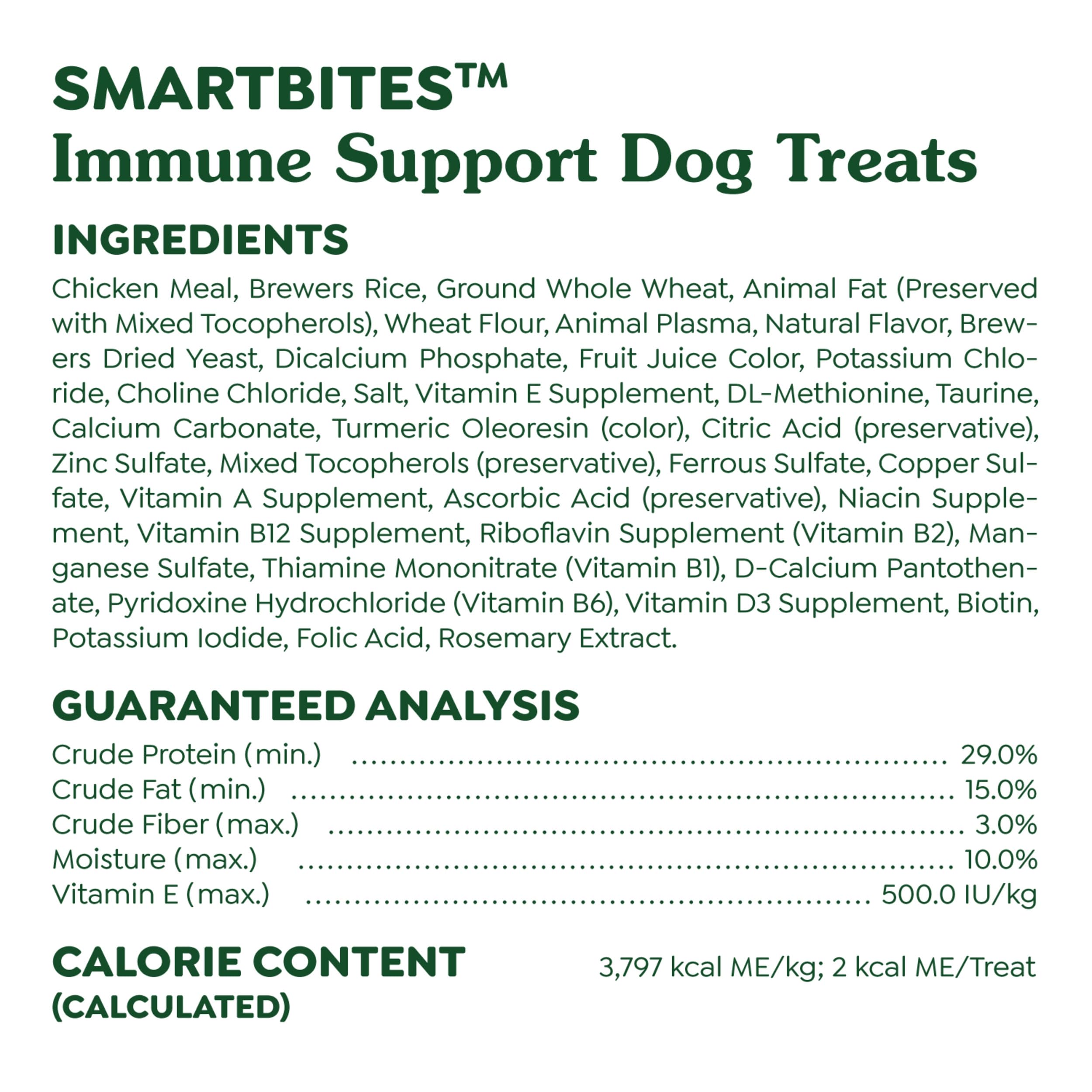Greenies Smartbites Soft Dog Treats, Dog Immune Support Crunchy & Soft, Chicken Flavor, 28 oz. Pack - Image 7
