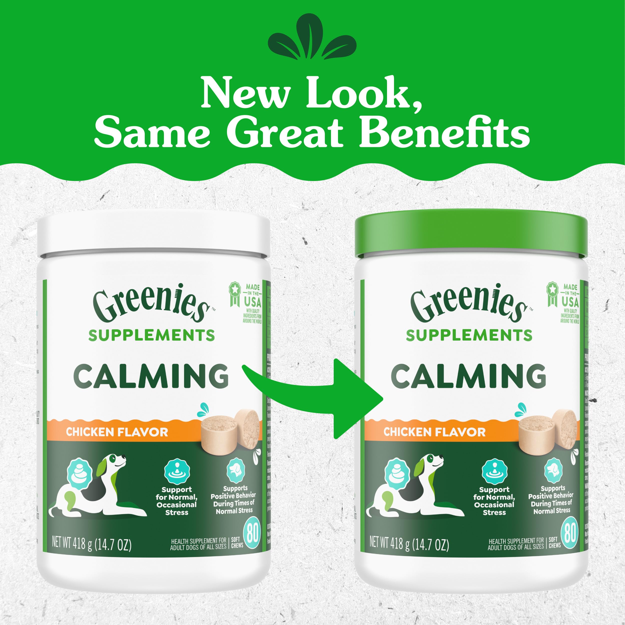 Greenies Supplements Calming Chews for Dogs Chicken Flavor, Dog Calming Chews, 14.7 oz. Container of 80 Count - Image 3