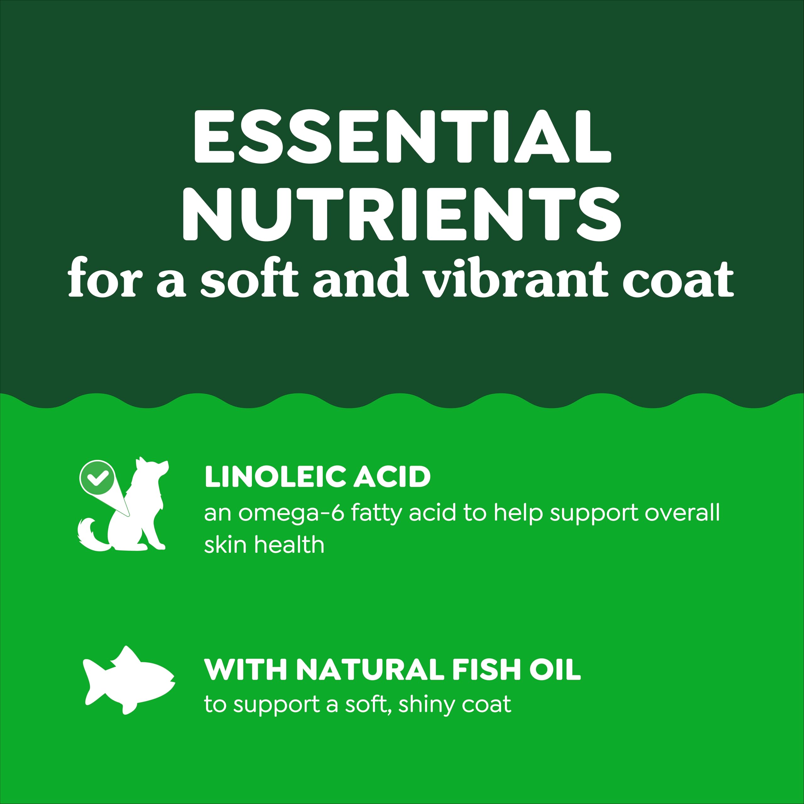 Greenies Supplements Dog Skin and Coat Supplements with Omega 3 Fatty Acids & Fish Oil for Dogs, Chicken Flavor, 14.7 oz, 80 Count - Image 3